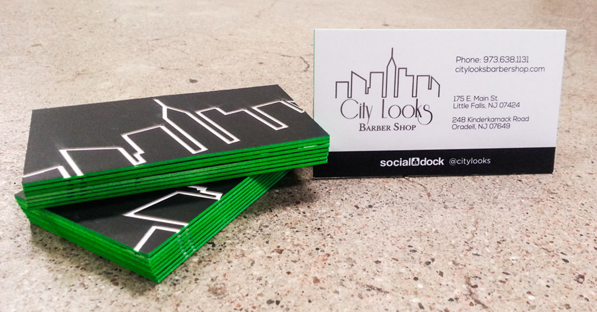 favorite business cards city looks barber shop