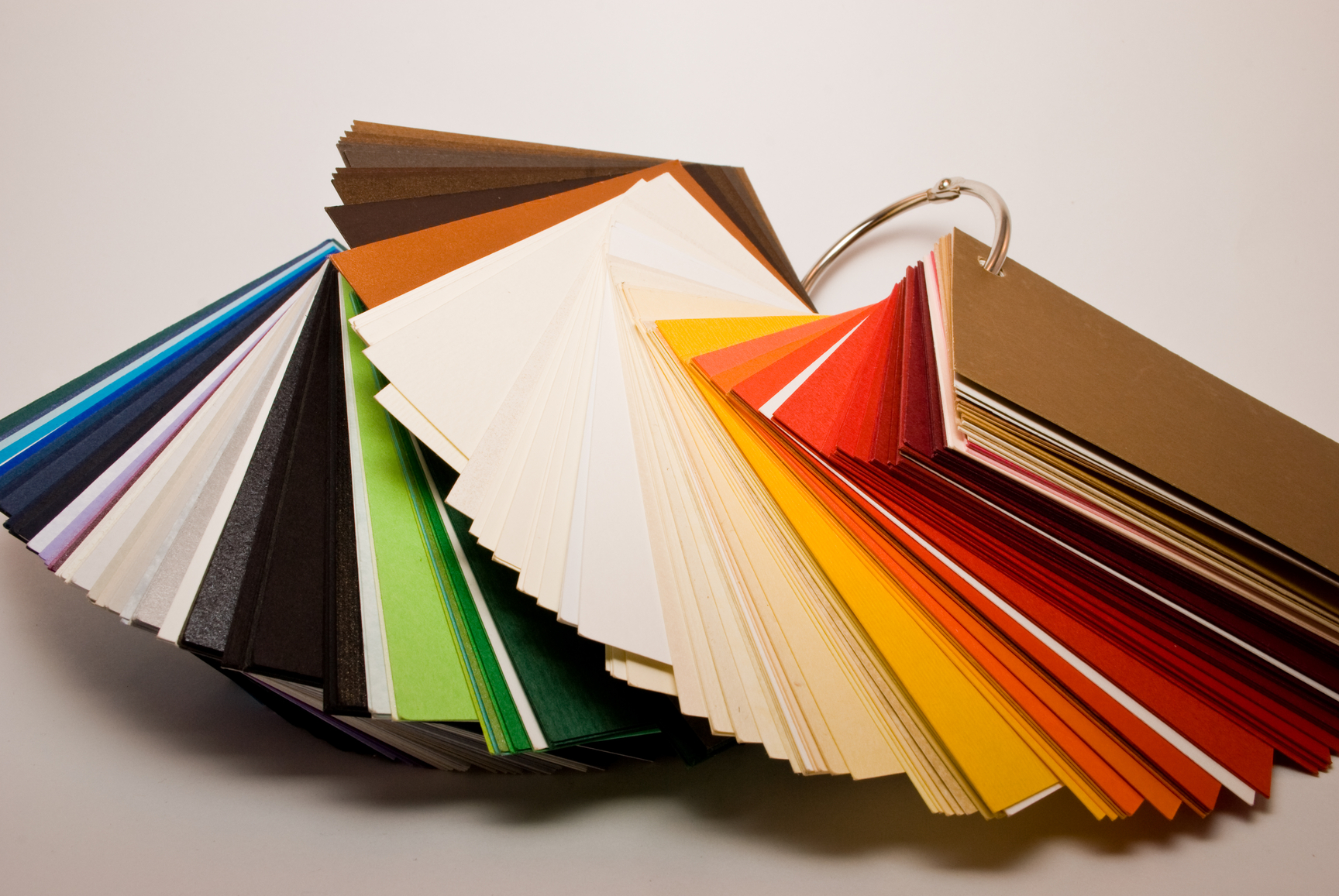 different colored paper