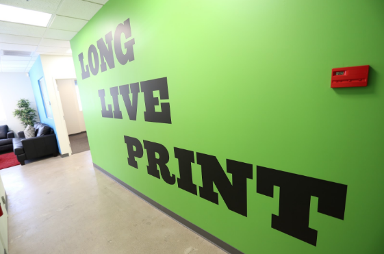 use print to brand your office space